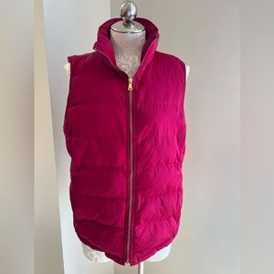 Talbots Raspberry Puffer Vest-Medium